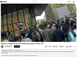 Pro-Hamas NYU Encampment - NYU Re-Establish Encampment  - 26 Apr 2024.png